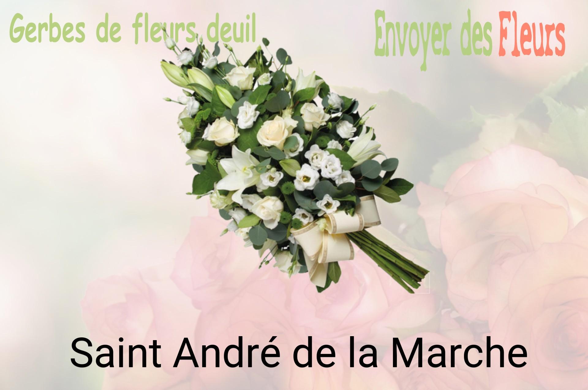 Gerbe de fleurs de deuil livrée à Saint-André-de-la-Marche